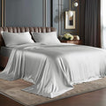 BEDELITE Satin Sheets Queen Size Bed Set, 4 Pieces by BEDELITE