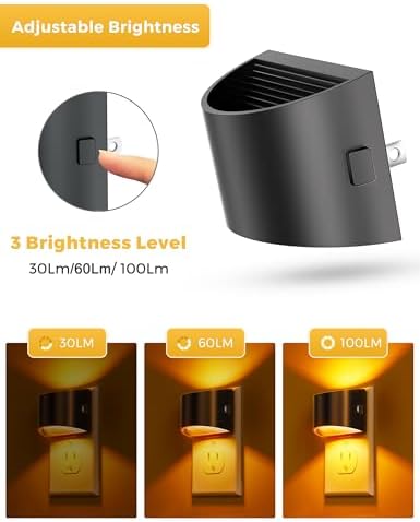 L LOHAS LED Night Light 2 Pack, Night Lights Plug into Wall, 1600K Amber - Image 5