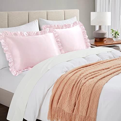 Silky Satin Ruffled Pillow Cases - Image 2
