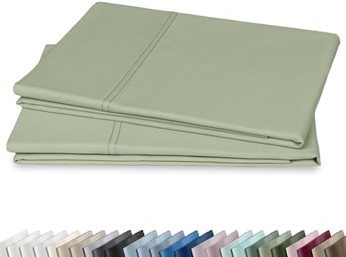 California Design Den 600 TC Set of 2 Standard Pillowcase, Laurel Green by CaliforniaDesignDen