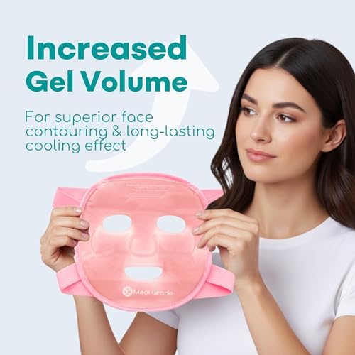 Medi Grade Face Ice Pack and Cooling Eye Mask Set, ChillGel Gel Mask - Image 7
