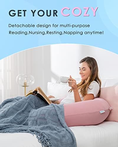 QUEEN ROSE Cooling E Shaped Pregnancy Pillows, Detachable Maternity Body Pillow - Image 6