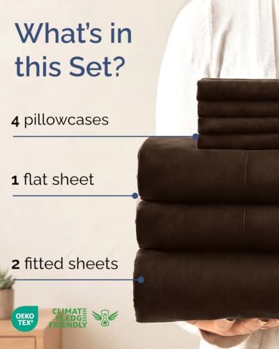 Split King 7 Piece Bed Sheet Set - Image 2