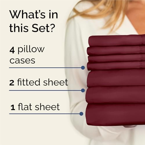 Split King 7 Piece Bed Sheet Set - Image 2