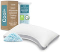 Coop Home Goods Cool+ Crescent Adjustable Pillow, Queen Size Plus Shaped Memory by CoopSleepGoods