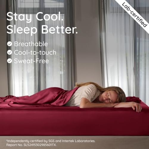 Bambaw 100% Viscose Derived from Bamboo Fitted Sheet Twin XL - Image 3