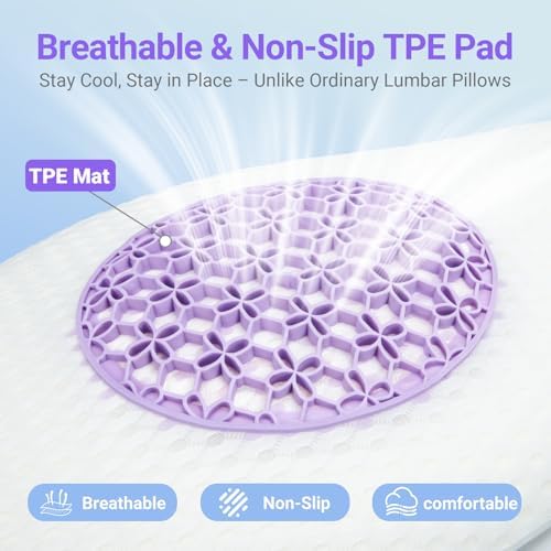 Lumbar Support Pillow for Sleeping, Memory Foam Lower Back Pillow - Image 3