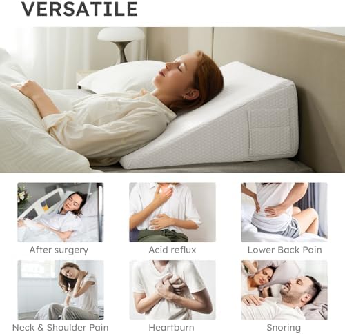 Bedluxe Wedge Pillow, 12 inch Bed Wedge Pillow - Image 4