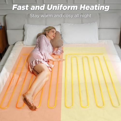 Templewet Heated Mattress Pad Queen Size, Bed Warmer Pad, Machine Washable - Image 4