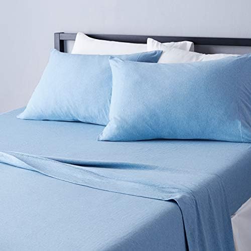 Amazon Basics 4 Piece Bed Sheets Set, 100% Cotton Jersey, Includes Super Soft by AmazonBasics