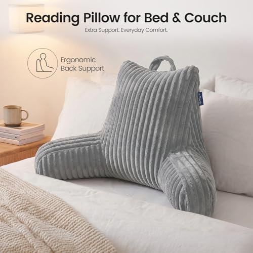 Reading Pillow for Sitting up in Bed, Adjustable Memory Foam Bed Rest Pillow - Image 5