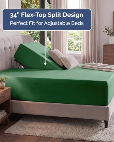 CGK Linens Extra Deep Flex Top Split Head King Fitted Sheet - Image 3
