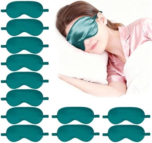 12PACK Silky Sleep Masks Satin Eye Mask Silk Eyes Cover by WJingYiJia