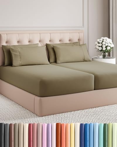 Split King 7 Piece Bed Sheet Set by CGKUnlimited