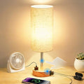 Table Lamp for Bedroom, High-Sensitivity Touch, AC Outlet, USB A+C by Unknown