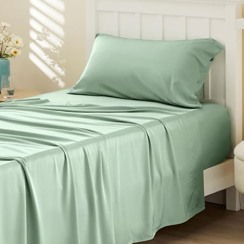 Bedsure PureWoven 100% Rayon Derived from Bamboo, Twin XL Sheets, 3 Pieces by BEDSURE