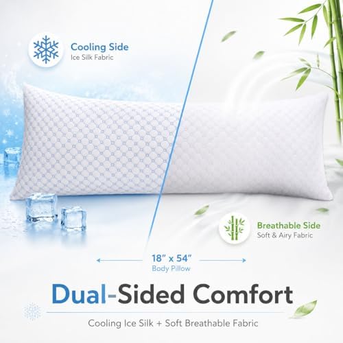 OAISZ 18 x 54'' Cooling Body Pillow, Memory Foam Bed Pillow - Image 2