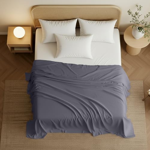 Queen Size Flat Sheet Only, Ultra Soft & Breathable Hotel Sheets - Image 3