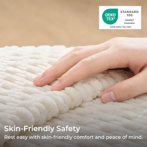 Kevin Textile Soft Corduroy 16"x24" Lumbar Pillow Cover 1 Pack, Cream White - Image 4