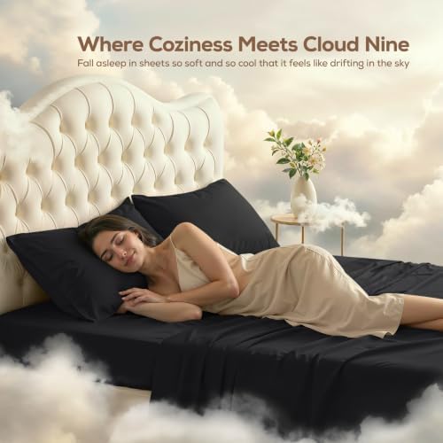 Full Sheets Set, 4 Pieces 16" Deep Pocket Hotel Luxury Bed Sheets - Image 4