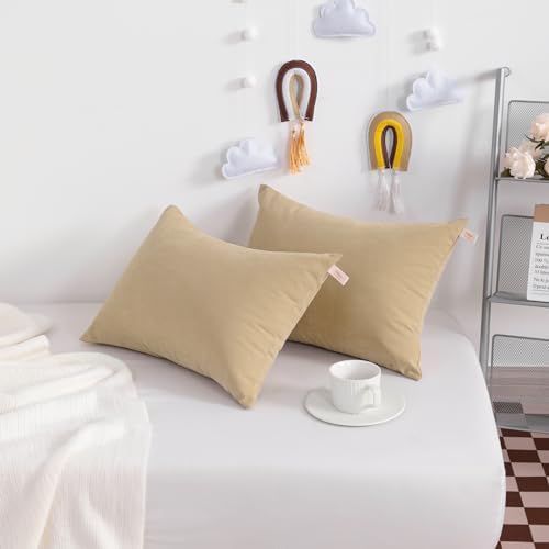 NTBAY Toddler Pillows, Light Taupe - Image 2