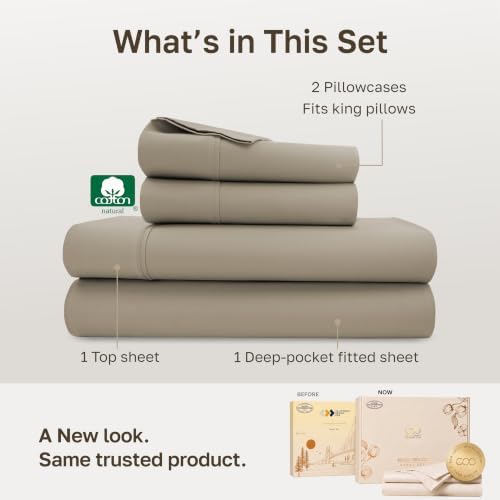California Design Den 100% Cotton Sateen California King Bed Sheets - Image 3