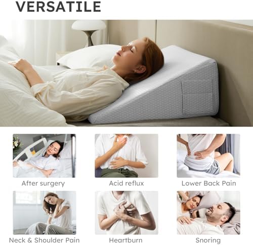 Bedluxe Wedge Pillow, 10 inch Bed Wedge Pillow - Image 4