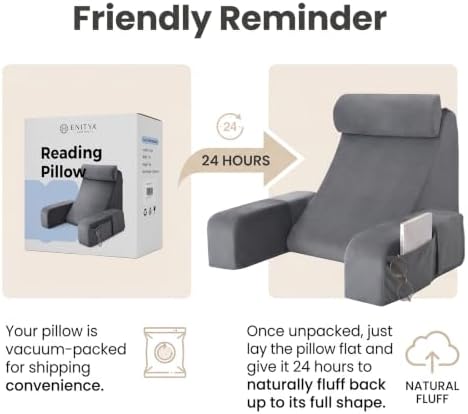 ENITYA 19" Reading Pillow for Bed - Image 7