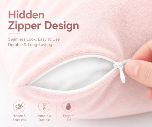 EVOLIVE Micromink Body Pillow Cover 21"x54", Zipper Closure - Image 6