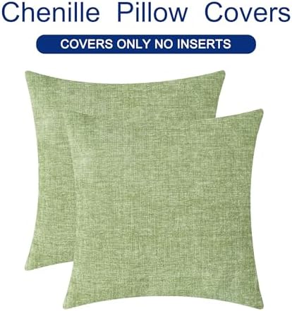 CaliTime Decorative Couch Throw Pillow Covers 22 X 22 Inches Sage Green - Image 6