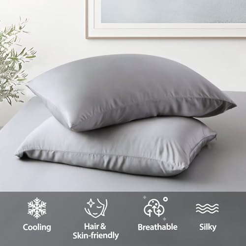 4 Pack Cooling Pillow Cases, Viscose Derived from Bamboo Pillow Protectors King - Image 5
