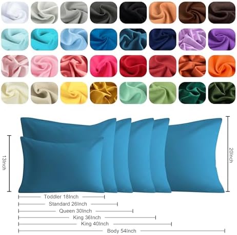 King Pillow Cases, 2 Pack, 20x36 in, Microfiber, Slate Blue - Image 6