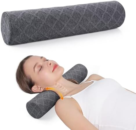 Cozyhealth Cervical Roll Pillow, Medium Soft Memory Foam Neck Round Pillow by Cozyhealth