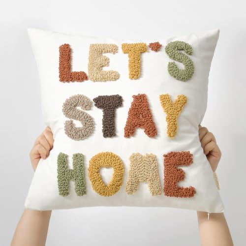 Boho Throw Pillow Covers 18x18 Tufted Fall Home Decor - Image 5