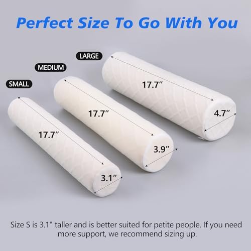 Cozyhealth 3.1" H Small Cervical Roll Pillow, Medium Soft Memory Foam Neck - Image 2