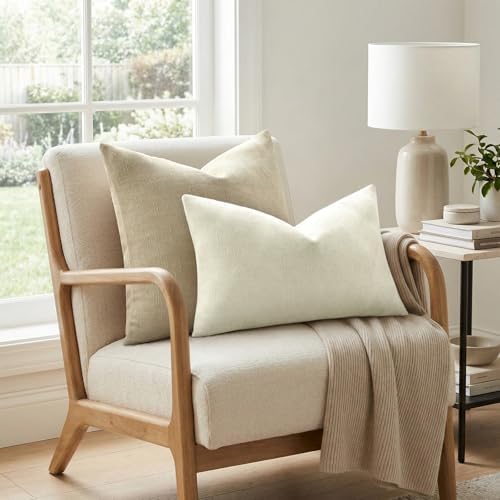 decorUhome Chenille Decorative Throw Pillow Covers 26x26 Set of 2 - Image 5