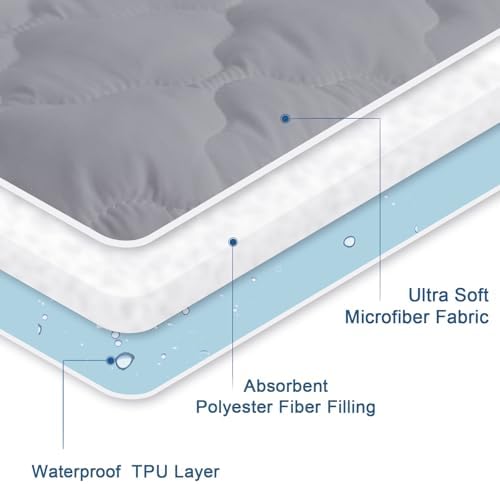King Mattress Protector Pad Waterproof, Cooling King Size Mattresses Cover - Image 4