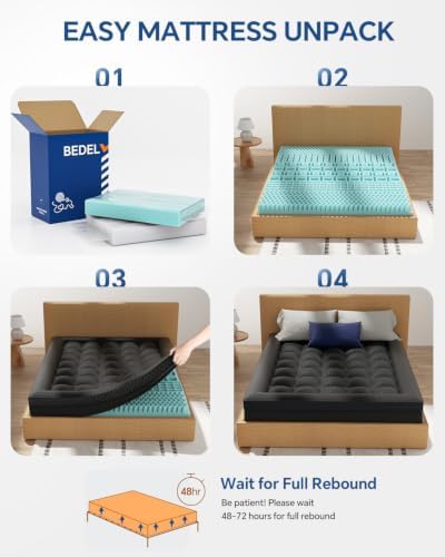 BEDELITE Dual Layer Twin Size Memory Foam Mattress Topper - Image 7