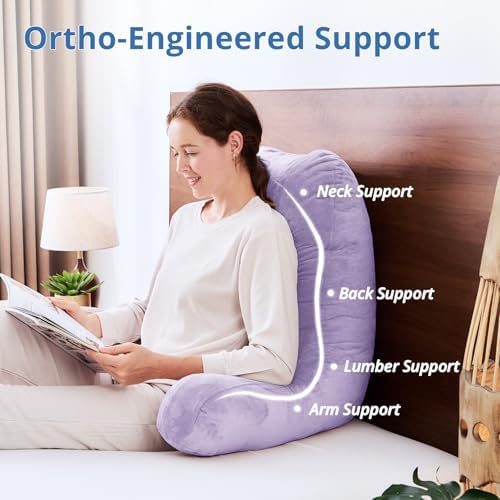 Sasttie Reading Pillow for Bed, Back Pillow for Sitting Up - Image 5