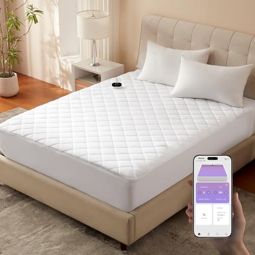 Bwarm WiFi Heated Mattress Pad Queen Size, Bed Warmer by Bwarm