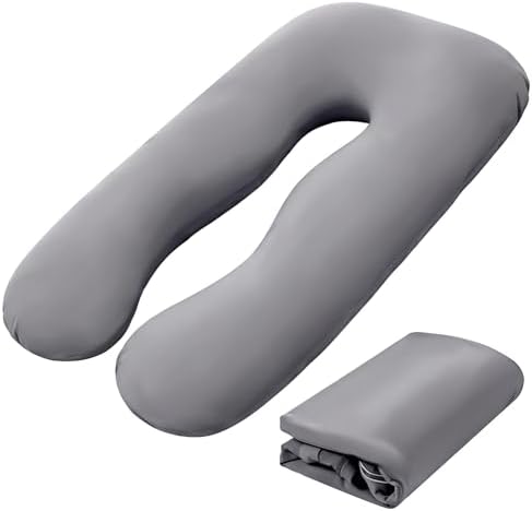 Hahafelt Cooling Pregnancy Pillow Cover 57 Inch Large U Shaped Full Body by Hahafelt