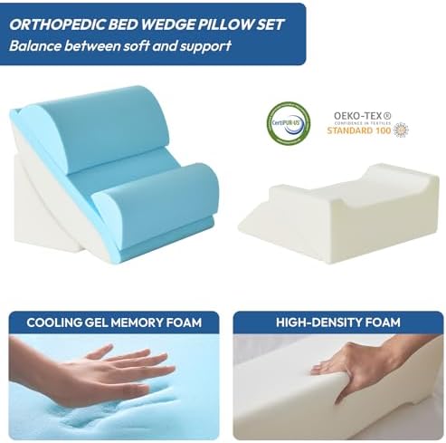 Ahpmeoa 6PCS Wedge Pillow Set for After Surgery, Bed Wedge Pillow Post Surgery - Image 3