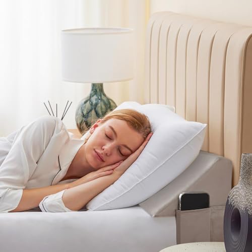 Bedluxe Queen Bed Wedge Pillow for Headboard, Fill The Gap - Image 2