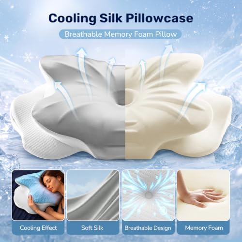 Sweetcrispy Cooling Silk Ergonomic Cervical Pillow - Image 5