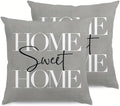 2pcs Modern Home Sweet Home Throw Pillow Cover, Decorative Gray Cushion Case by Unknown