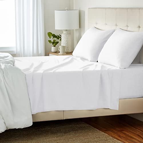 Amazon Basics 4 Piece Comfortable Cotton Jersey Bed Sheet Set, Includes Soft by AmazonBasics