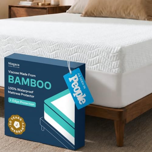 Side-Shield Waterproof Mattress Protector King by NiagaraSleepSolution