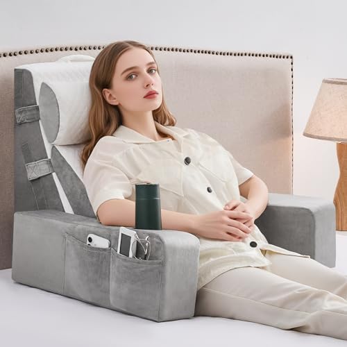 5pcs Reading Pillow for Adults Sitting in Bed – Back Pillow for Bed Sitting Up by Yojoker