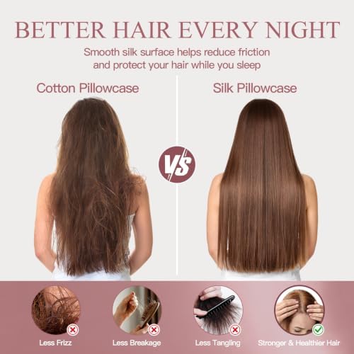 INSSL Silk Pillowcase for Women, Mulberry Silk Pillowcase for Hair and Skin and - Image 5