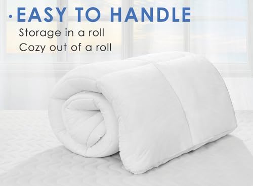 Marine Moon Mattress Topper Queen Cooling Pillow Top Thick Plush Pad Cover - Image 4